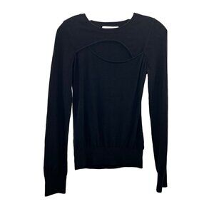 Stitches & Stripes Women's Long Sleeve Cut Out Sweater Black Size Small